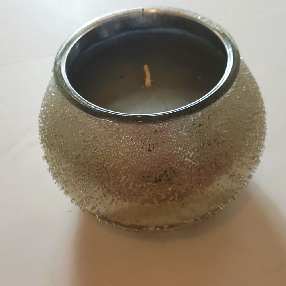 Kohls silver beaded scented candle